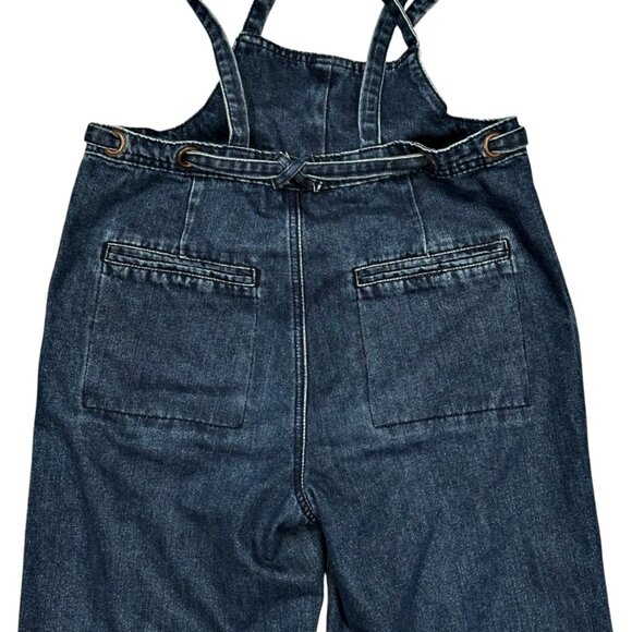 Rue 21 Denim Jumper Overalls Size Small 32 x 24 Dark Wash Blue Twee Festival - Picture 6 of 9